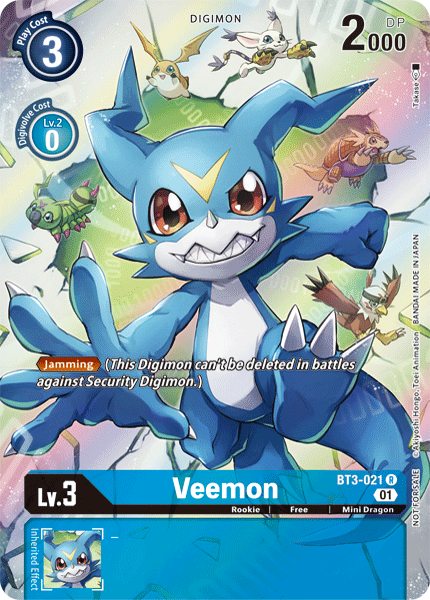 Veemon (1-Year Anniversary Box Topper) - Release Special Booster - Rare - BT3-021 R