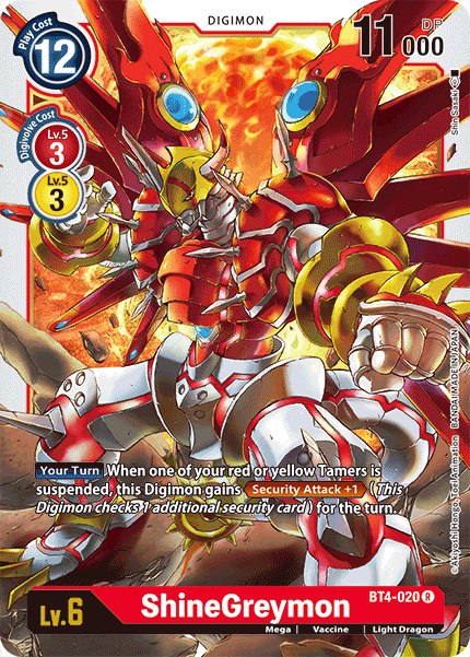 ShineGreymon - Great Legend - Rare - BT4-020 R