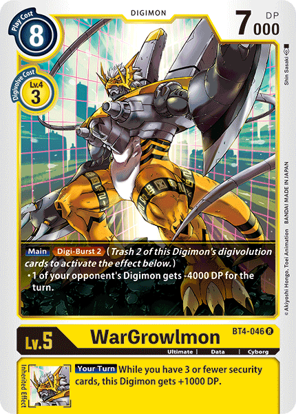 WarGrowlmon - Great Legend - Rare - BT4-046 R