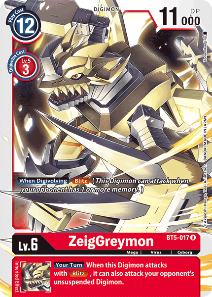 ZeigGreymon - Battle of Omni - Uncommon - BT5-017 U