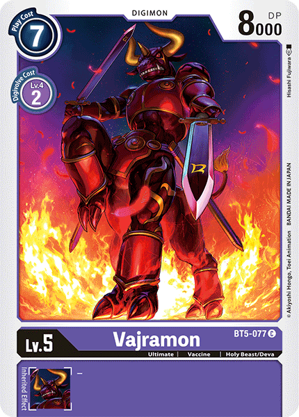 Vajramon - Battle of Omni - Common - BT5-077 C