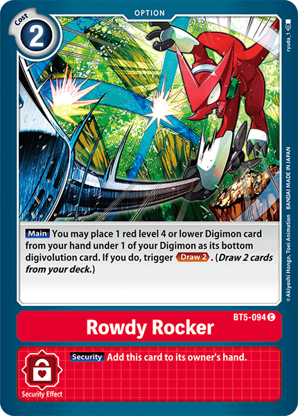 Rowdy Rocker - Battle of Omni - Common - BT5-094 C