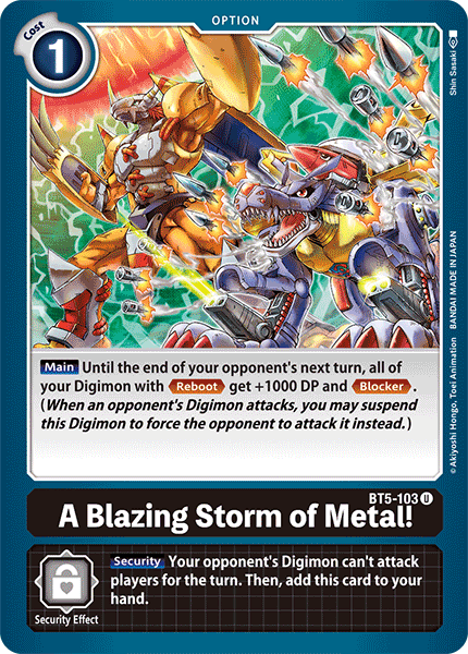 A Blazing Storm of Metal! - Battle of Omni - Uncommon - BT5-103 U