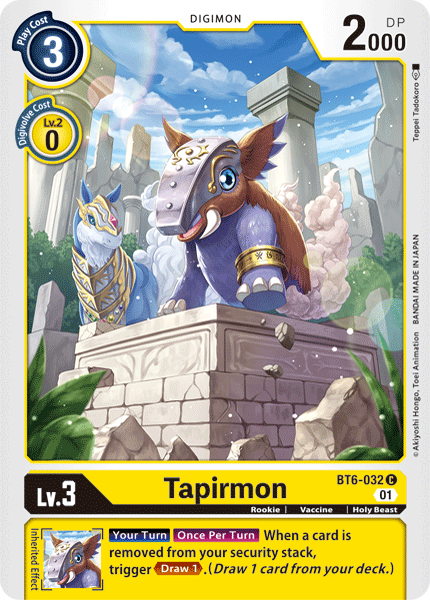 Tapirmon - Double Diamond - Common - BT6-032 C