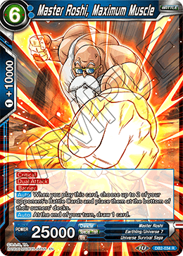 Master Roshi, Maximum Muscle - Draft Box 05 - Divine Multiverse - Rare - DB2-034