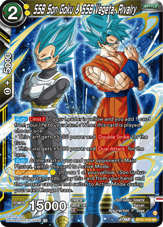 SSB Son Goku & SSB Vegeta, Rivalry - Wild Resurgence - Super Rare - BT21-110