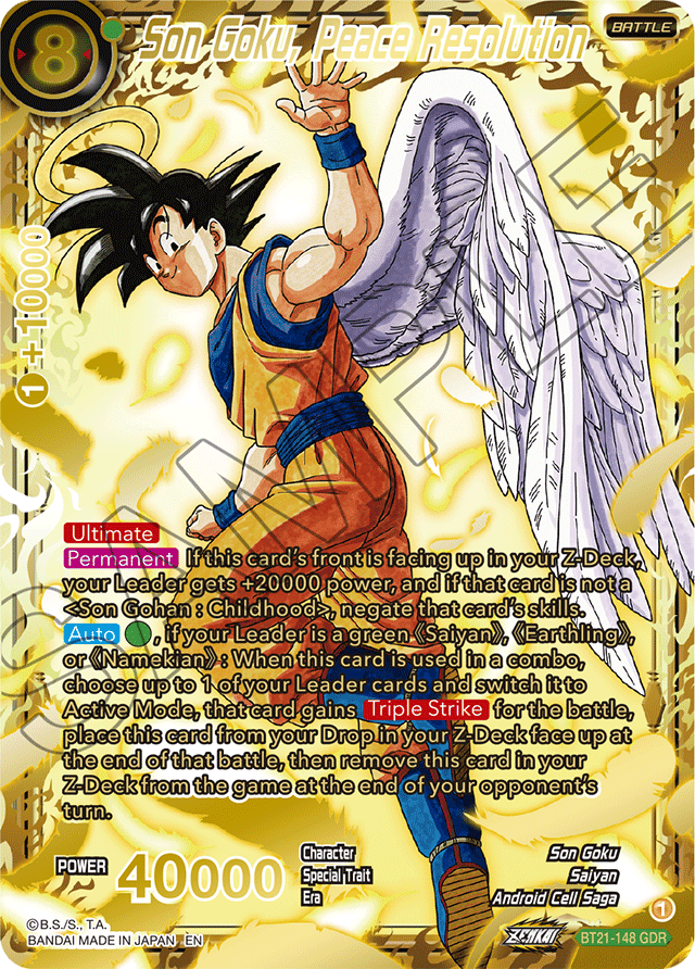 Son Goku, Peace Resolution (God Rare) - Wild Resurgence - God Rare - BT21-148