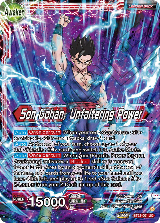 Son Gohan // Son Gohan, Unfaltering Power - Critical Blow - Uncommon - BT22-001