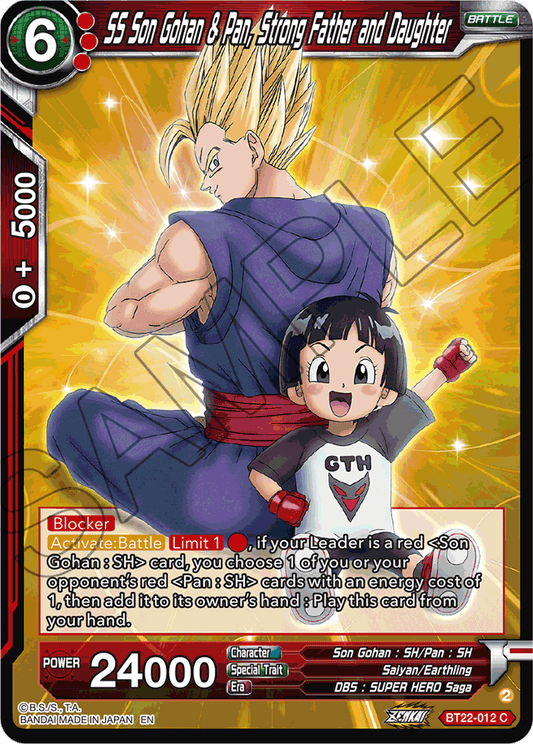 SS Son Gohan & Pan, Strong Father and Daughter - Critical Blow - Common - BT22-012