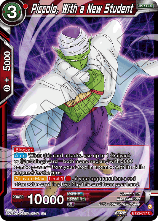 Piccolo, With a New Student - Critical Blow - Common - BT22-017