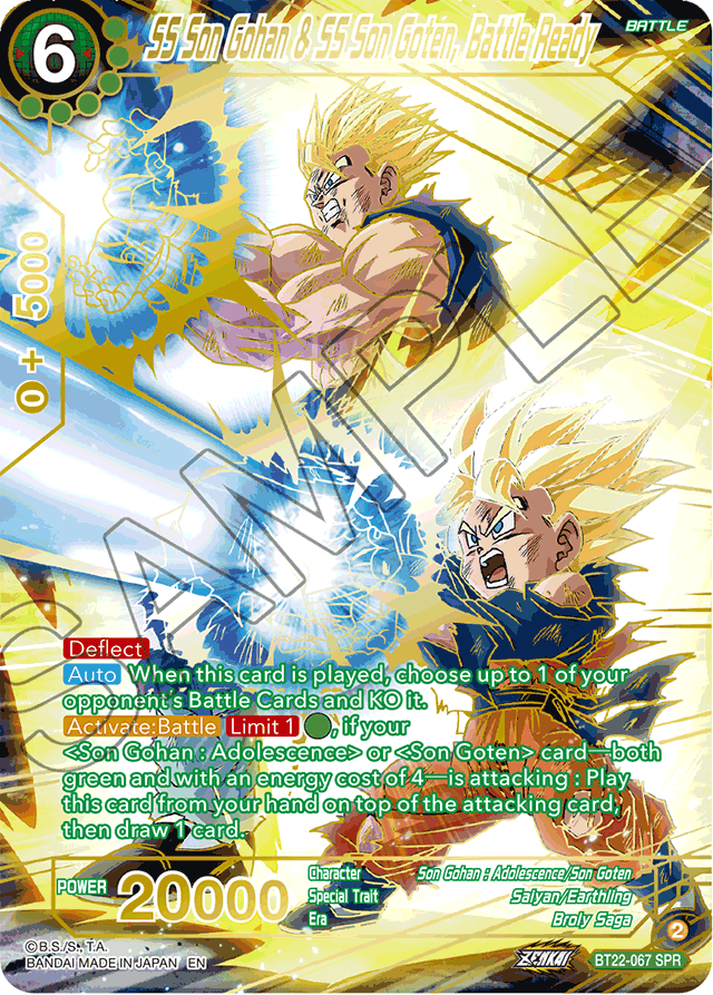 SS Son Gohan & SS Son Goten, Battle Ready (SPR) - Critical Blow - Special Rare - BT22-067