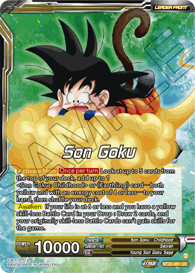 Son Goku // Son Goku & Korin, Martial Discipline - Critical Blow - Uncommon - BT22-081
