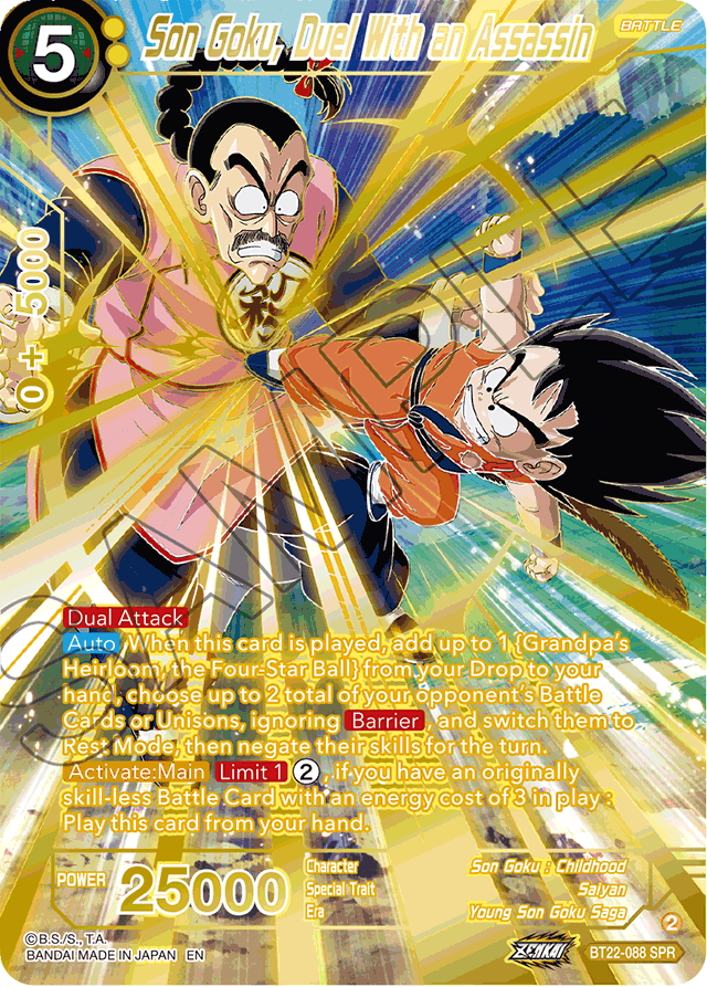 Son Goku, Duel With Assassin (SPR) - Critical Blow - Special Rare - BT22-088