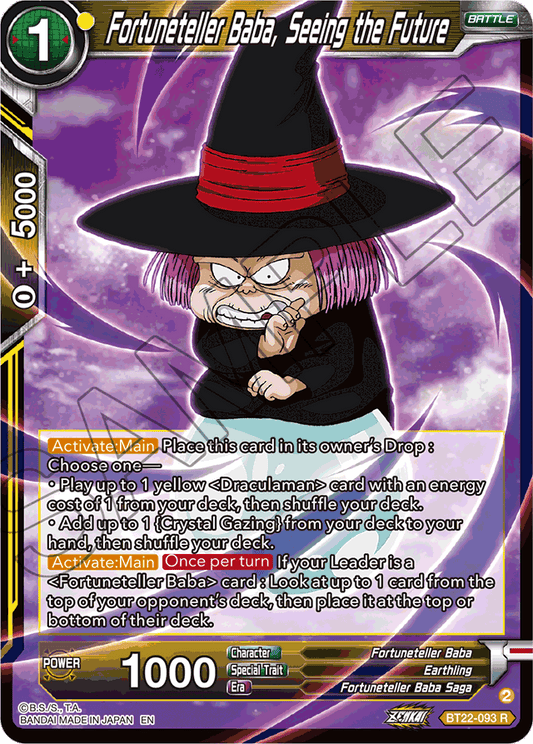 Fortuneteller Baba, Seeing the Future - Critical Blow - Rare - BT22-093