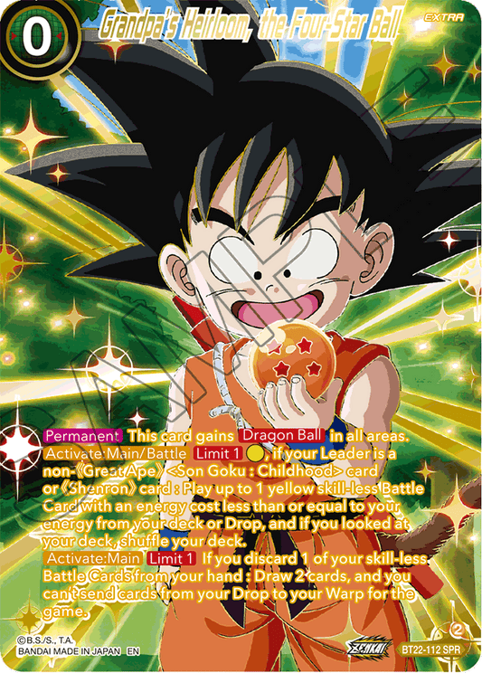 Grandpa's Heirloom, the Four Star Ball (SPR) - Critical Blow - Special Rare - BT22-112