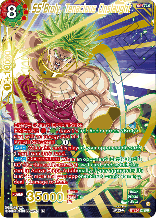 SS Broly, Tenacious Onslaught (SPR) - Critical Blow - Special Rare - BT22-132