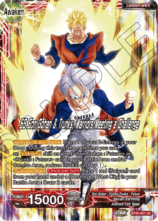 Son Gohan & Trunks // SS Son Gohan & Trunks, Warriors Meeting a Challenge - Perfect Combination - Uncommon - BT23-001