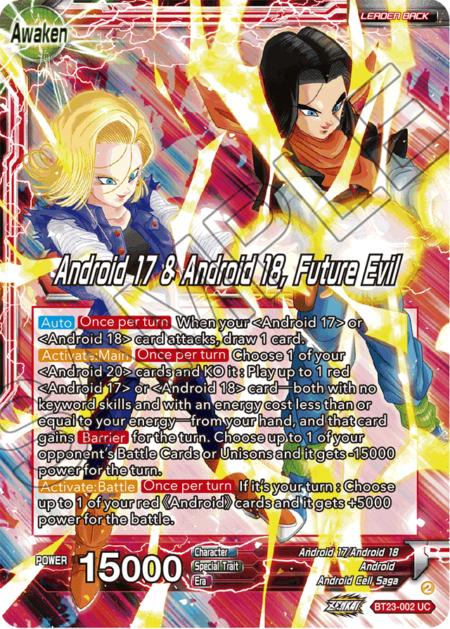 Android 17 & Android 18 // Android 17 & Android 18, Future Evil - Perfect Combination - Uncommon - BT23-002