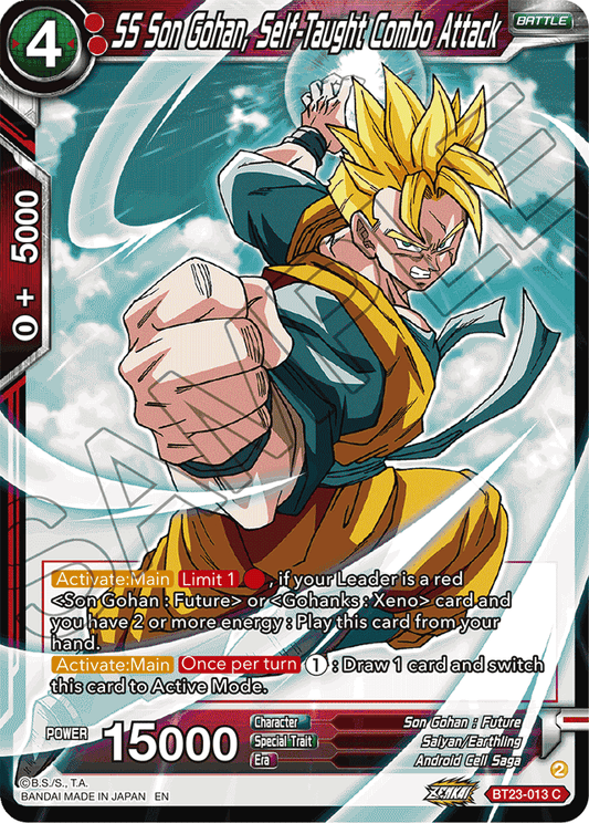 SS Son Gohan, Self-Taught Combo Attack - Perfect Combination - Common - BT23-013