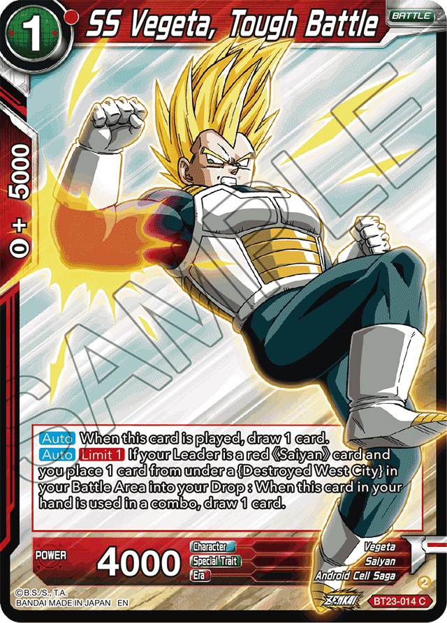 SS Vegeta, Tough Battle - Perfect Combination - Common - BT23-014