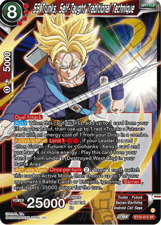 SS Trunks, Self-Taught Traditional Technique - Perfect Combination - Super Rare - BT23-015