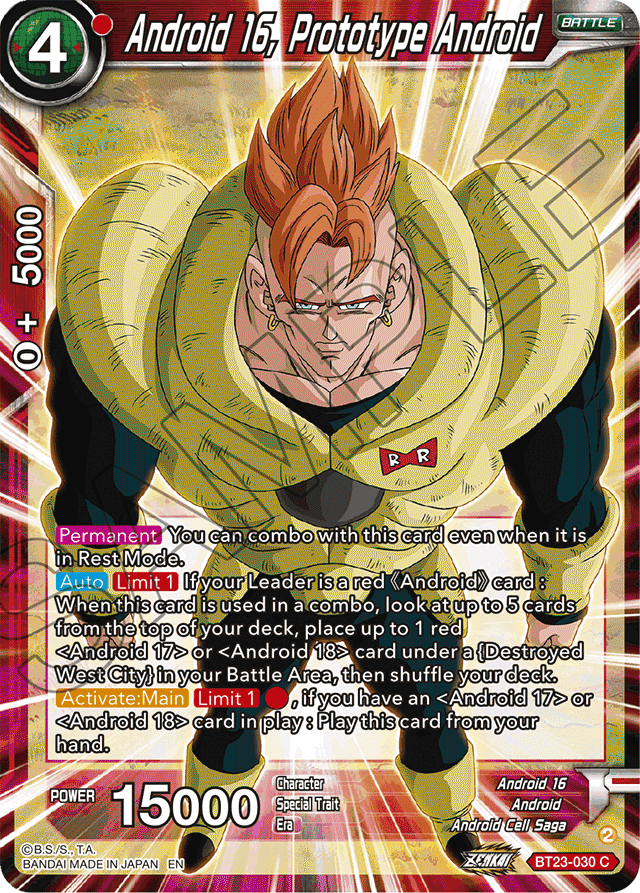 Android 16, Prototype Android - Perfect Combination - Common - BT23-030