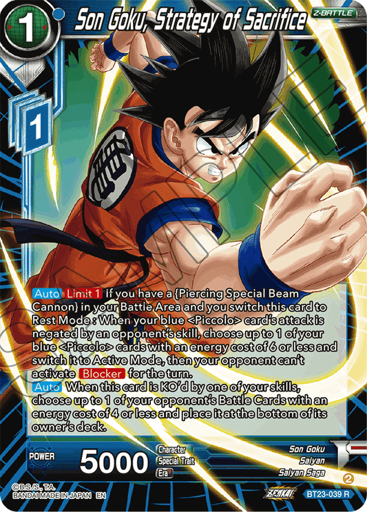 Son Goku, Strategy of Sacrifice - Perfect Combination - Rare - BT23-039