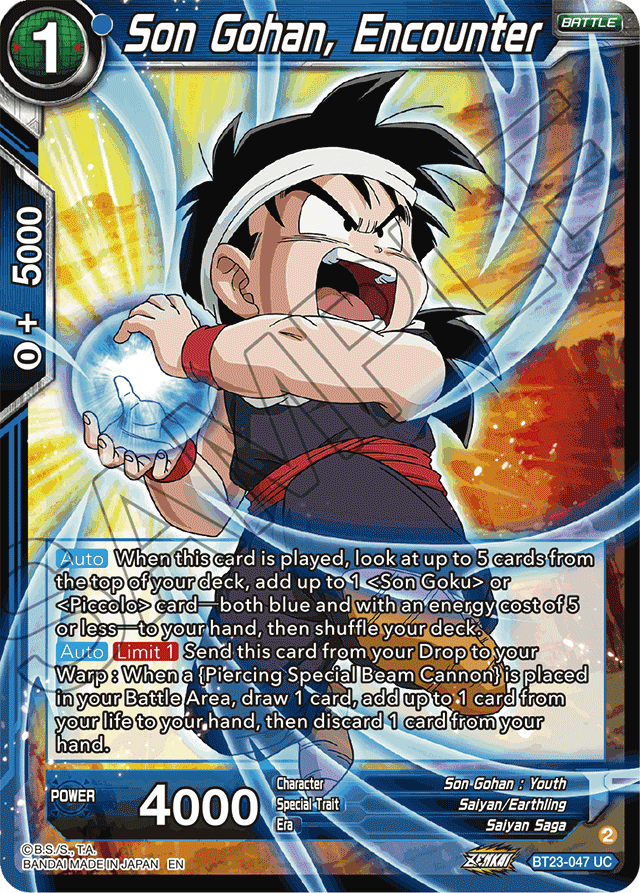 Son Gohan, Encounter - Perfect Combination - Uncommon - BT23-047