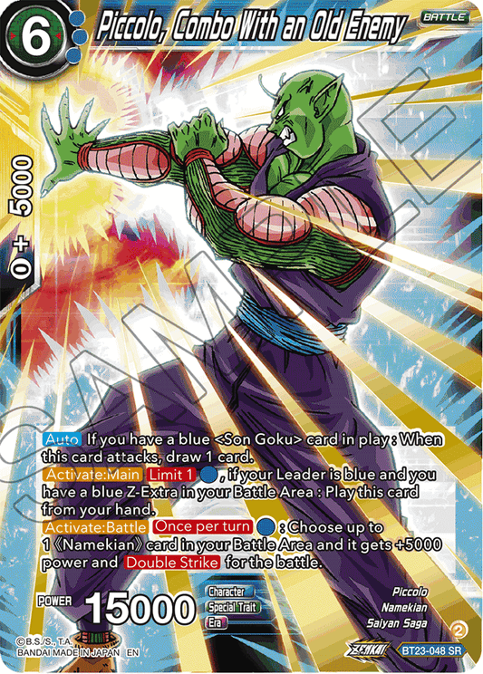 Piccolo, Combo With an Old Enemy - Perfect Combination - Super Rare - BT23-048