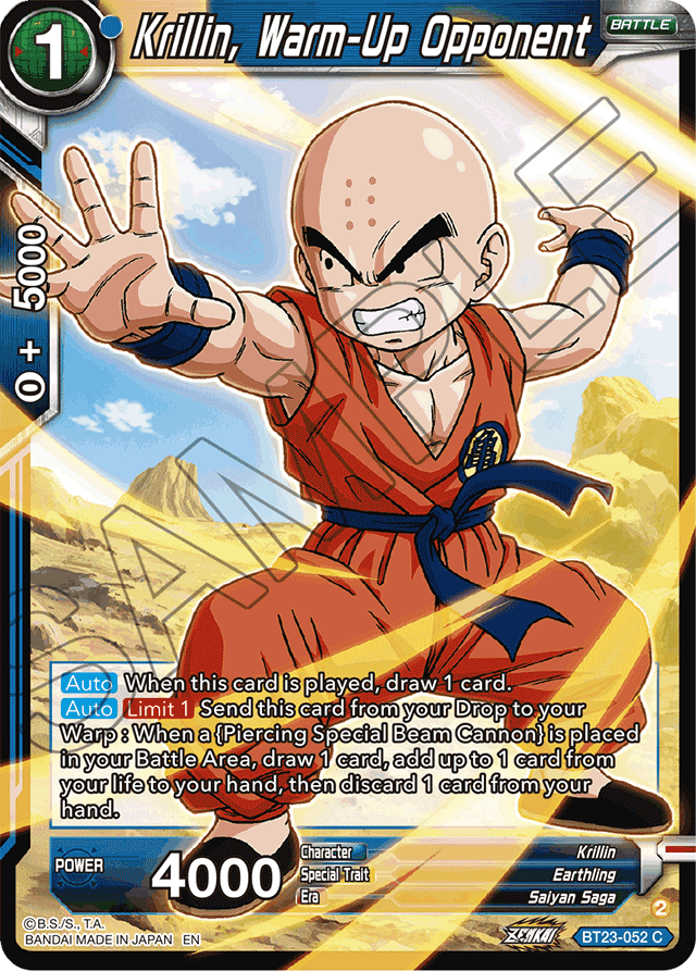 Krillin, Warm-Up Opponent - Perfect Combination - Common - BT23-052