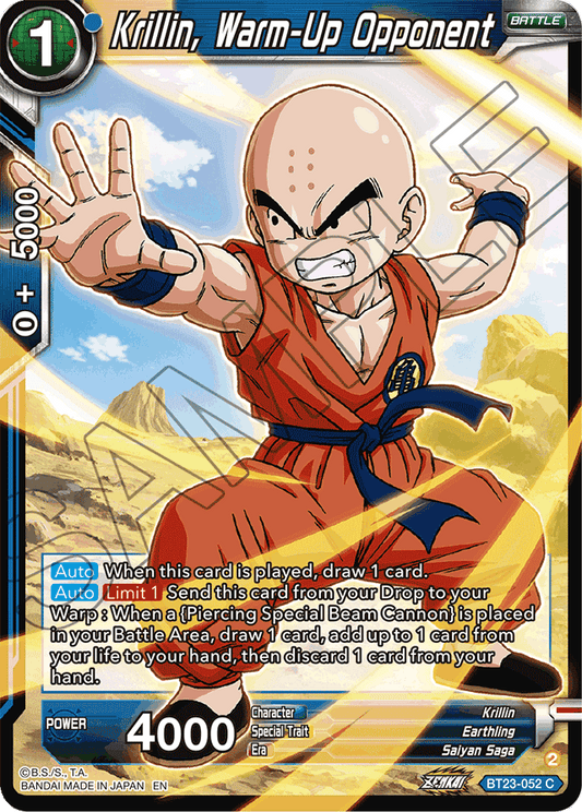 Krillin, Warm-Up Opponent - Perfect Combination - Common - BT23-052
