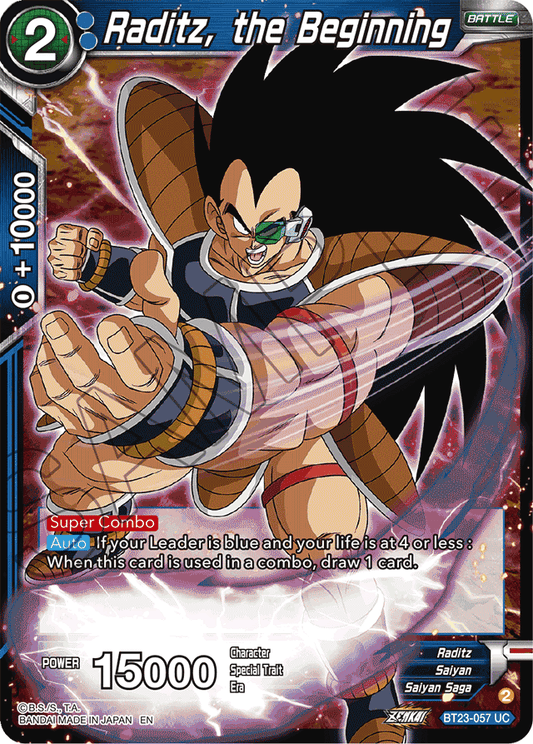 Raditz, the Beginning - Perfect Combination - Uncommon - BT23-057
