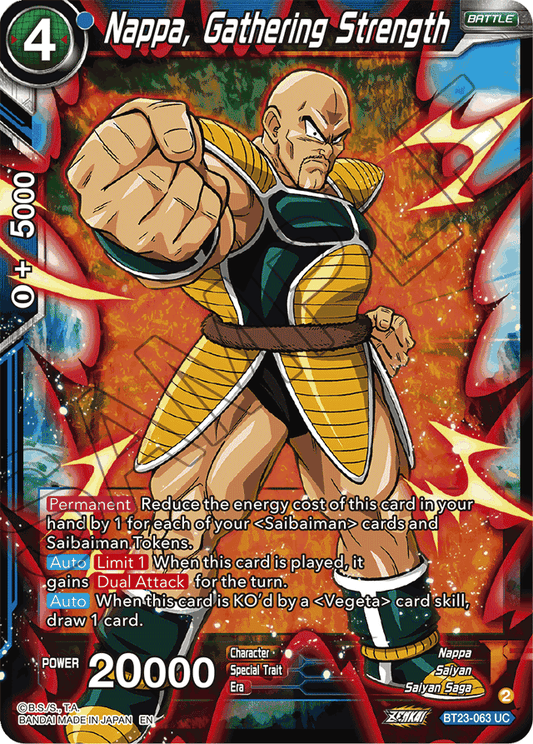 Nappa, Gathering Strength - Perfect Combination - Uncommon - BT23-063
