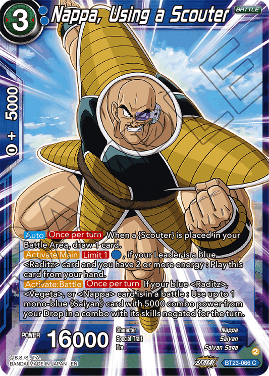 Nappa, Using a Scouter - Perfect Combination - Common - BT23-066