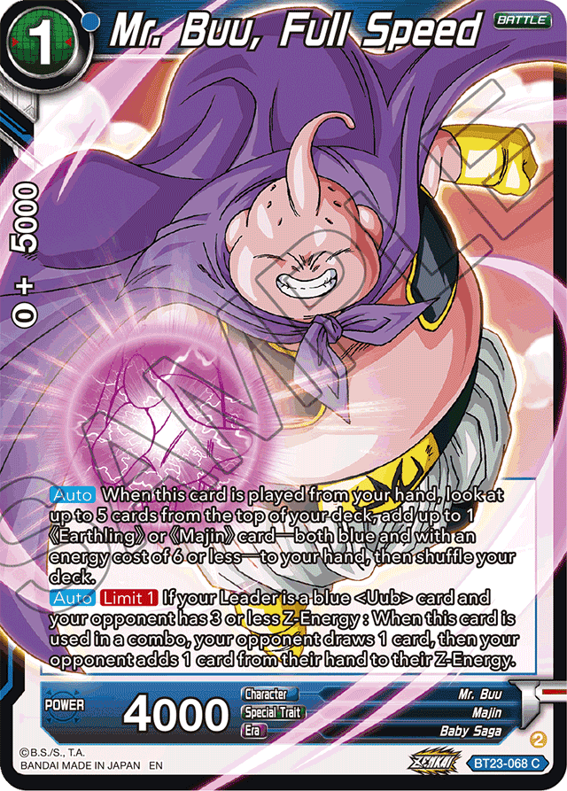 Mr. Buu, Full Speed - Perfect Combination - Common - BT23-068