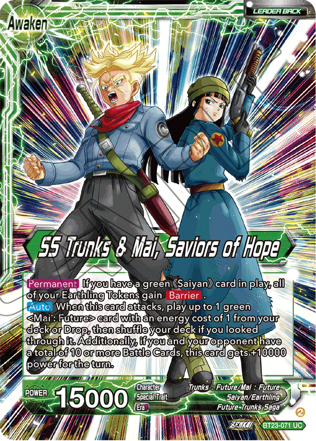 Trunks & Mai // SS Trunks & Mai, Saviors of Hope - Perfect Combination - Uncommon - BT23-071