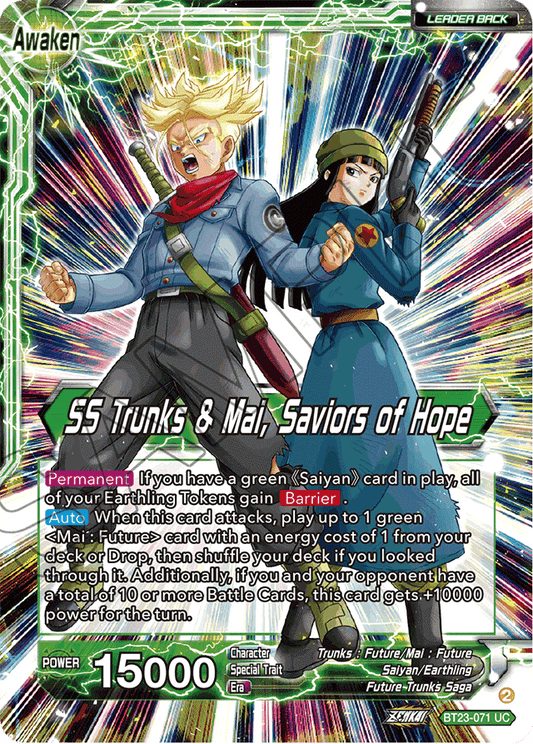 Trunks & Mai // SS Trunks & Mai, Saviors of Hope - Perfect Combination - Uncommon - BT23-071