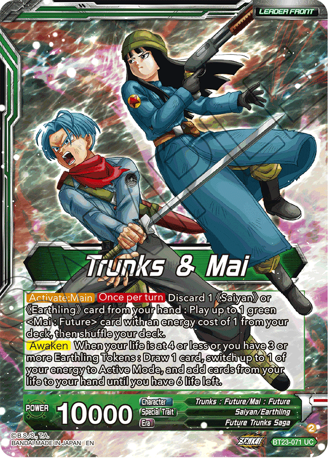 Trunks & Mai // SS Trunks & Mai, Saviors of Hope - Perfect Combination - Uncommon - BT23-071