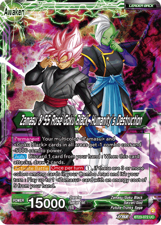 Zamasu & Goku Black // Zamasu & SS Rose Goku Black, Humanity's Destruction - Perfect Combination - Uncommon - BT23-072