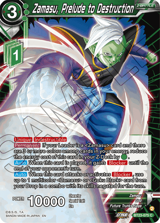 Zamasu, Prelude to Destruction - Perfect Combination - Common - BT23-075