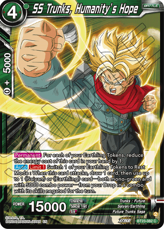 SS Trunks, Humanity's Hope - Perfect Combination - Common - BT23-082