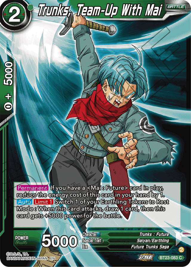 Trunks, Team-Up With Mai - Perfect Combination - Common - BT23-083