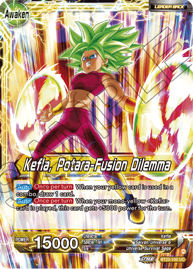 Kale & Caulifla // Kefla, Potara-Fusion Dilemma - Perfect Combination - Uncommon - BT23-100
