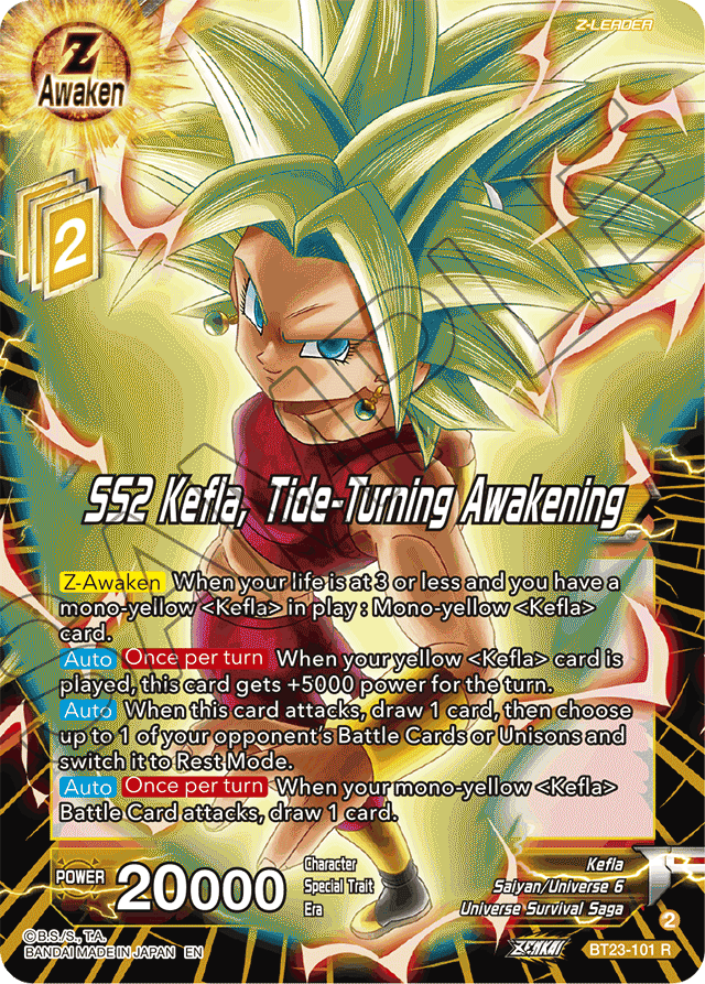SS2 Kefla, Tide-Turning Awakening - Perfect Combination - Rare - BT23-101