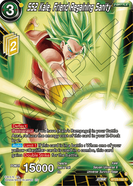 SS2 Kale, Friend Regaining Sanity - Perfect Combination - Rare - BT23-102