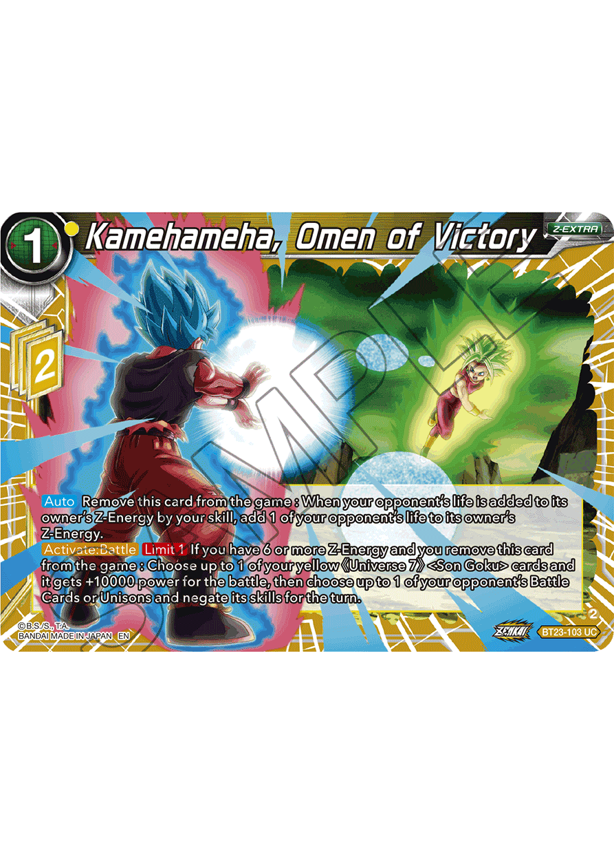 Kamehameha, Omen of Victory - Perfect Combination - Uncommon - BT23-103