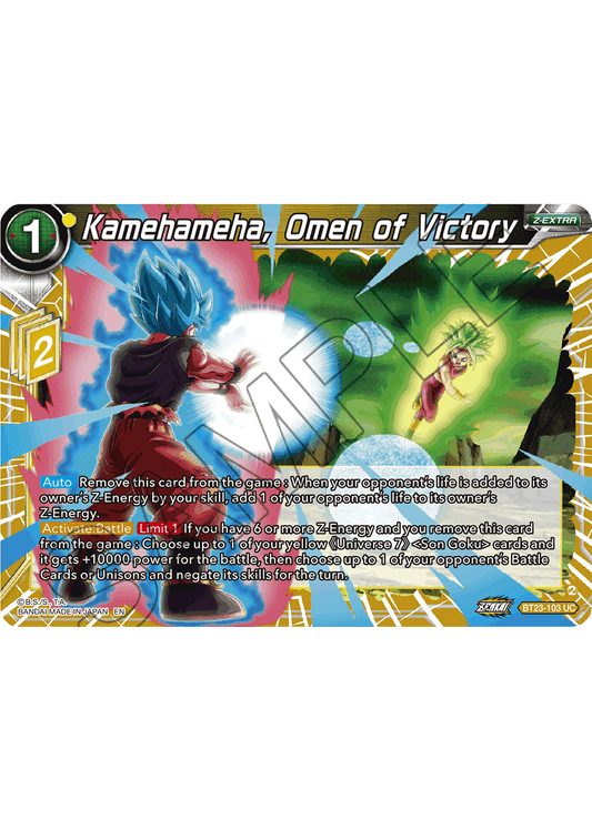 Kamehameha, Omen of Victory - Perfect Combination - Uncommon - BT23-103
