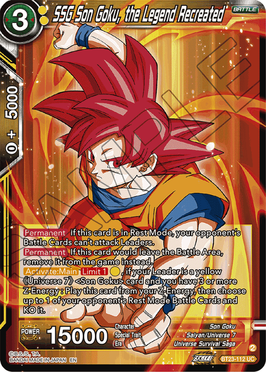 SSG Son Goku, the Legend Recreated - Perfect Combination - Uncommon - BT23-112