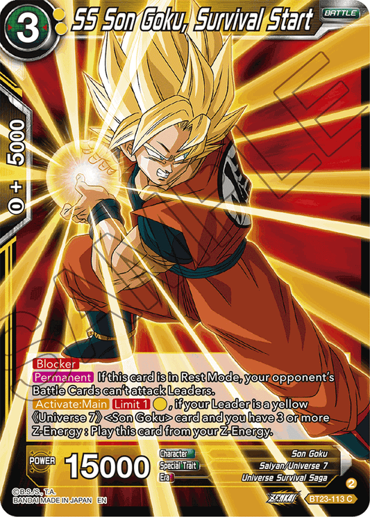 SS Son Goku, Survival Start - Perfect Combination - Common - BT23-113
