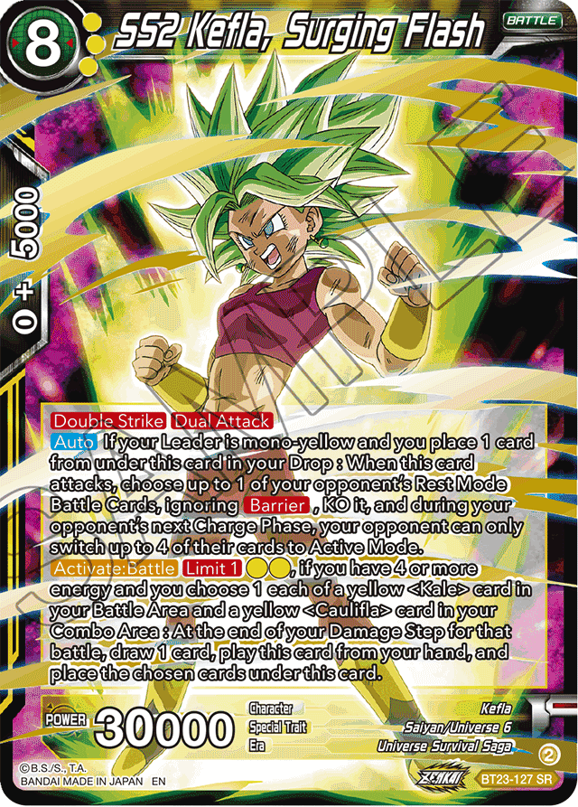 SS2 Kefla, Surging Flash - Perfect Combination - Super Rare - BT23-127